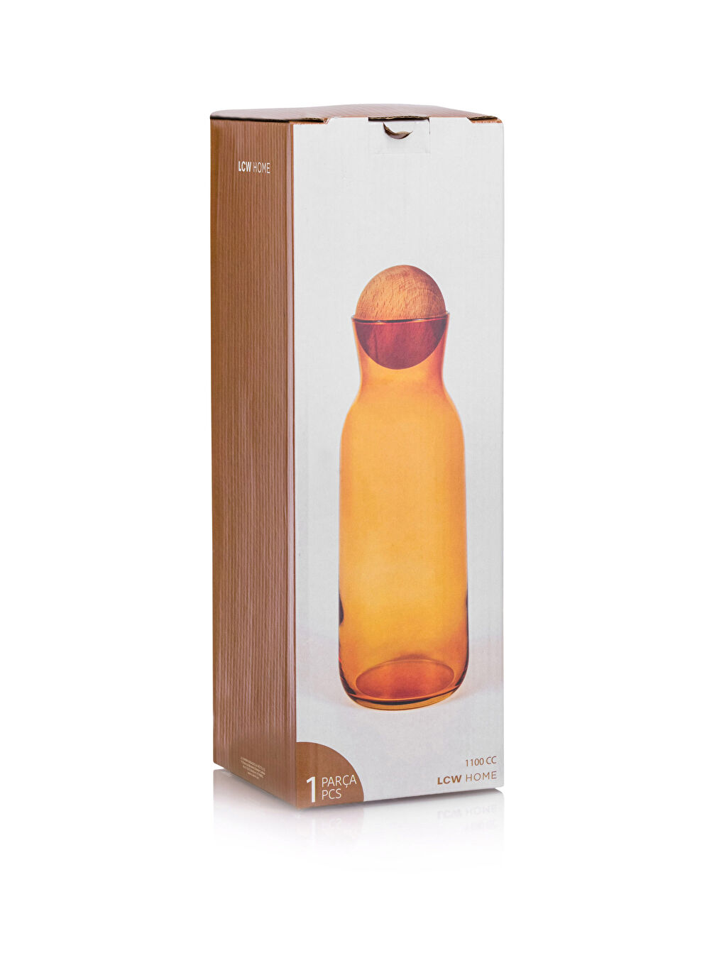 إبريق زجاج بغطاء فلين خشب 1200 مل-3