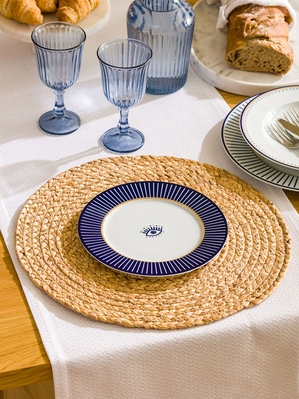 Karışık Göz Baskılı Porselen Tabak Seti 4'lü-2