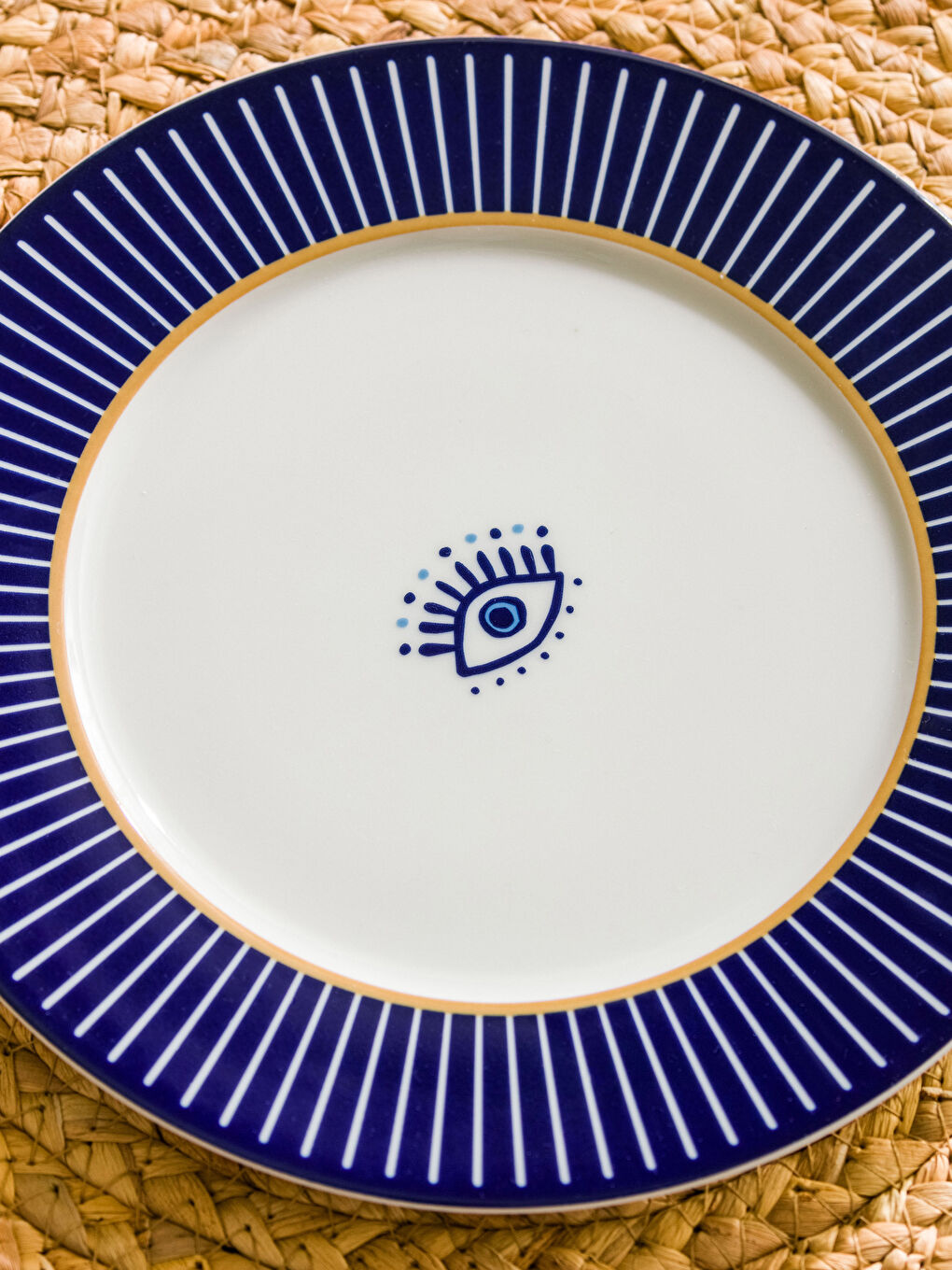 Karışık Göz Baskılı Porselen Tabak Seti 4'lü-3