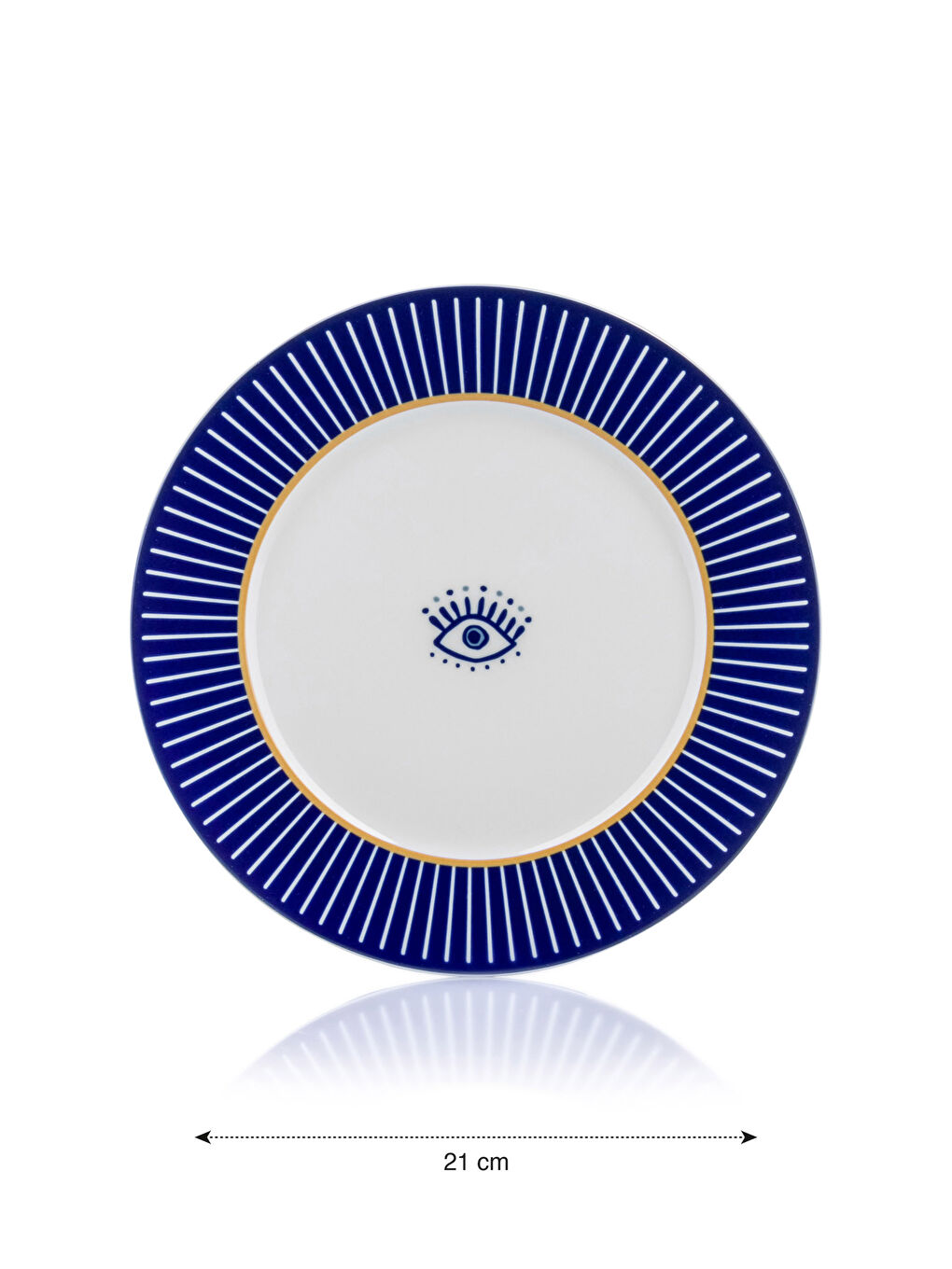 Karışık Göz Baskılı Porselen Tabak Seti 4'lü-5