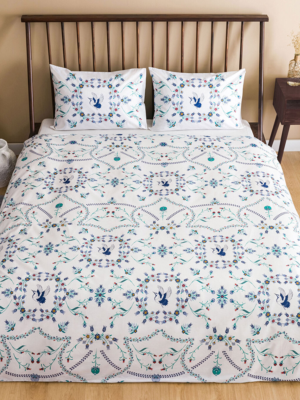 Patterned Ranforce Double Duvet Cover Set -S3G871Z8-F9C