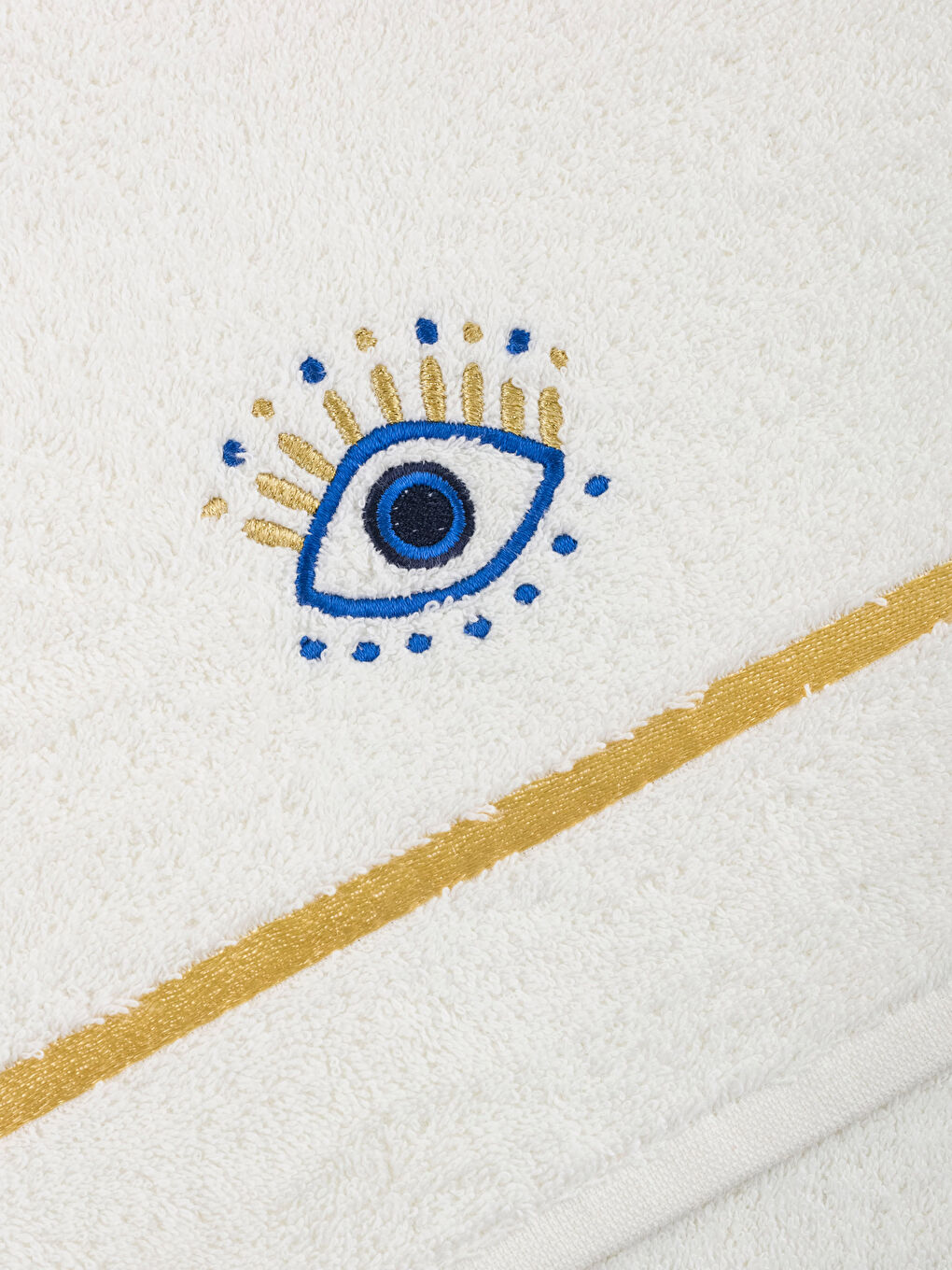 Prosop de Față Brodat cu Ochi din Bumbac 50x80 cm-3