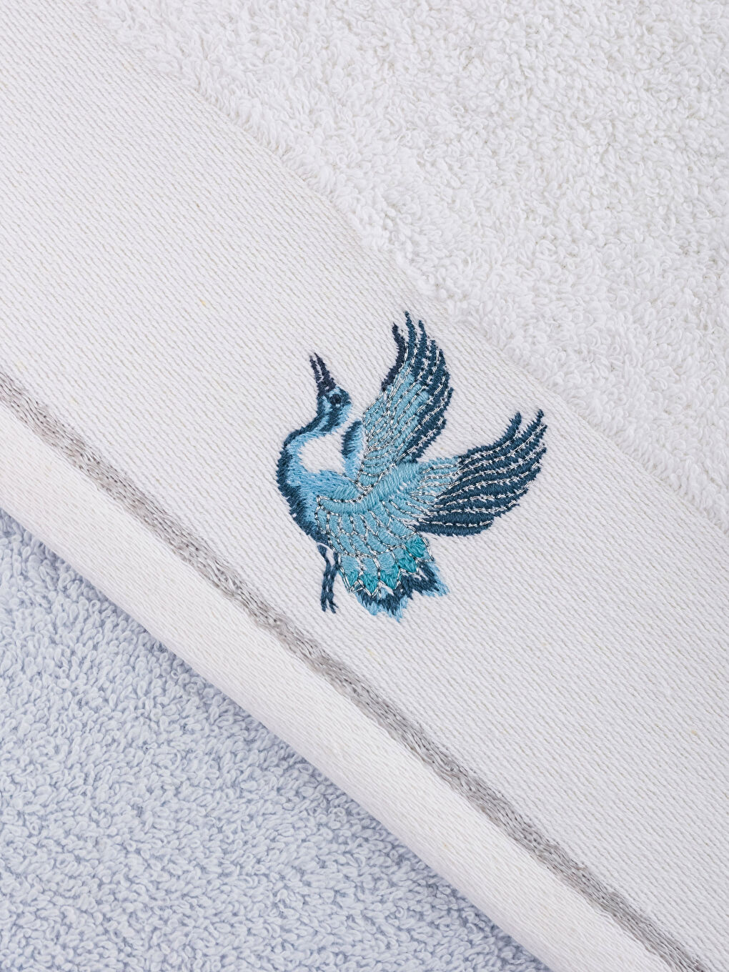 Beyaz Nakışlı El Havlusu 2'Li 30x50 cm-3