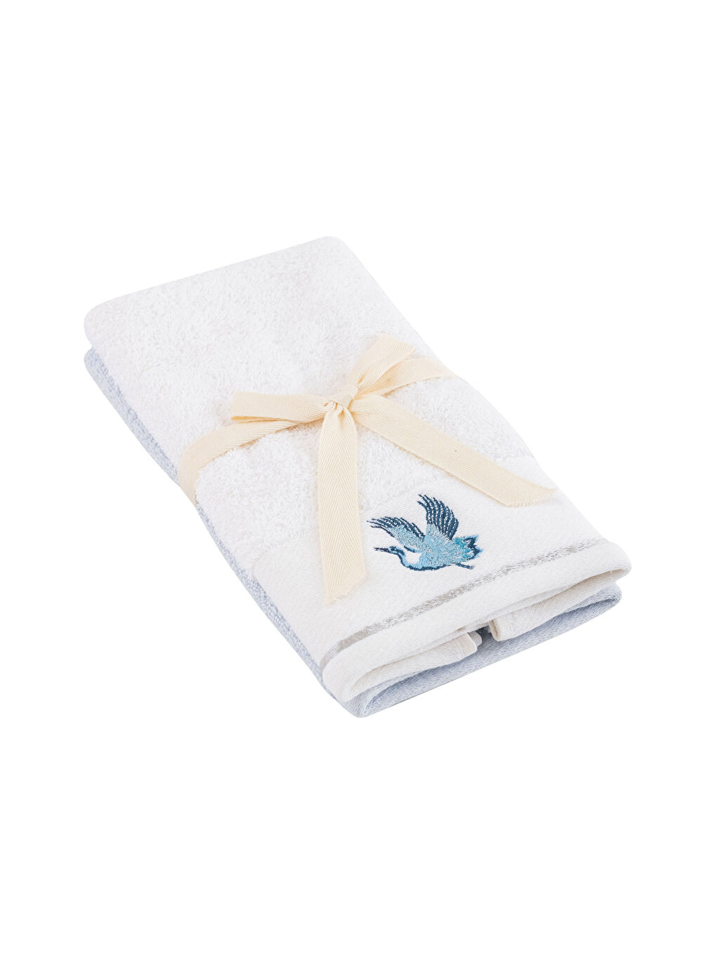 Beyaz Nakışlı El Havlusu 2'Li 30x50 cm-4