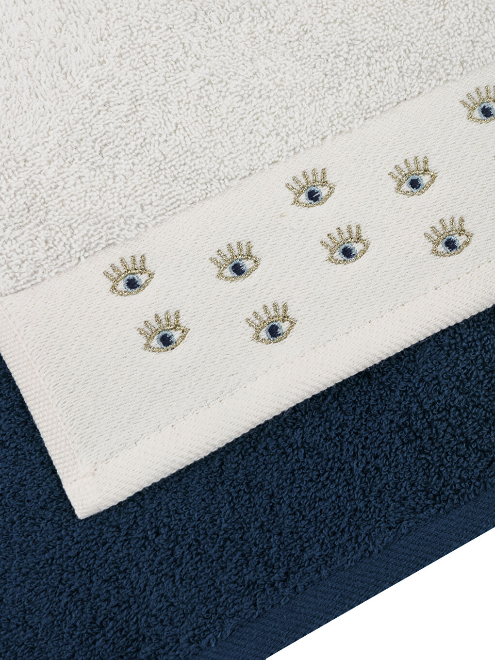 Eye Embroidered Hand Towel 2 Pack 30x50 Cm-3