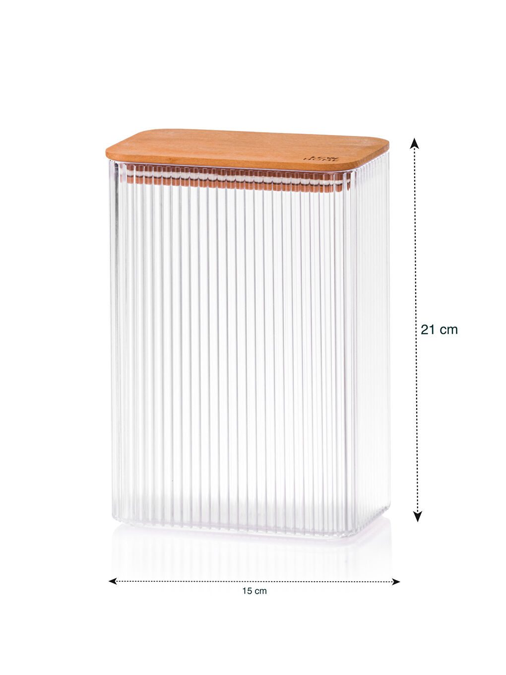 Renksiz Ahşap Kapaklı Saklama Kabı 21x15 cm-3