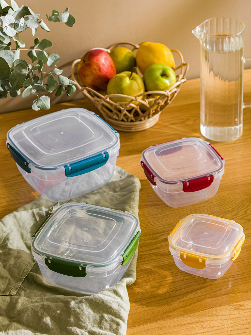 Karışık Kapaklı Saklama Kabı 4'lü-1