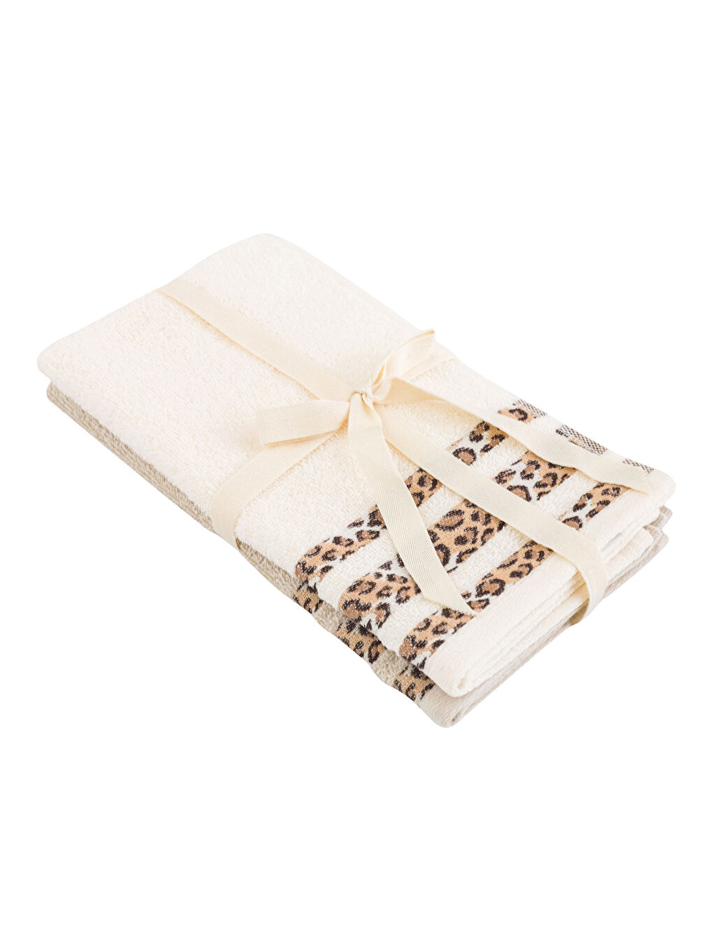 Leopard Embroidered Hand Towel 2 Pack 30x50 Cm-4