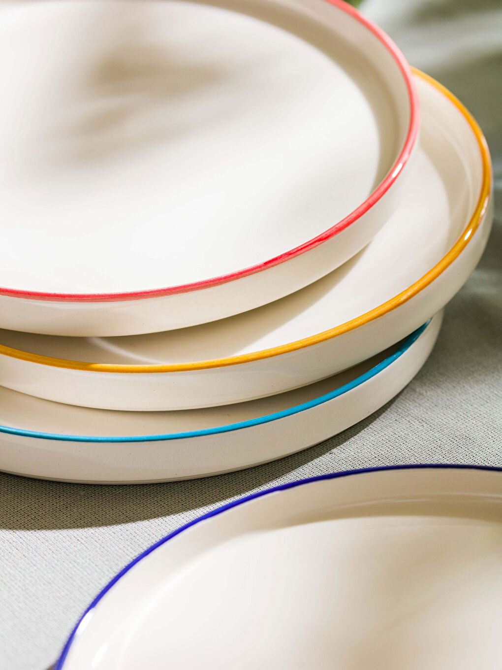 Karışık Seramik Pasta Tabağı Seti 4'lü 20 cm-2