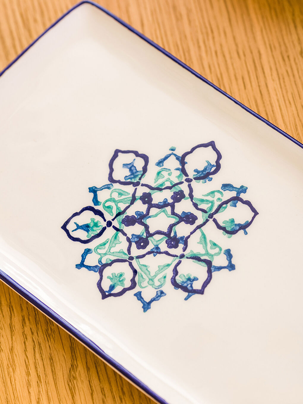 Printed Ceramic Serving Tray 29x15 cm-2