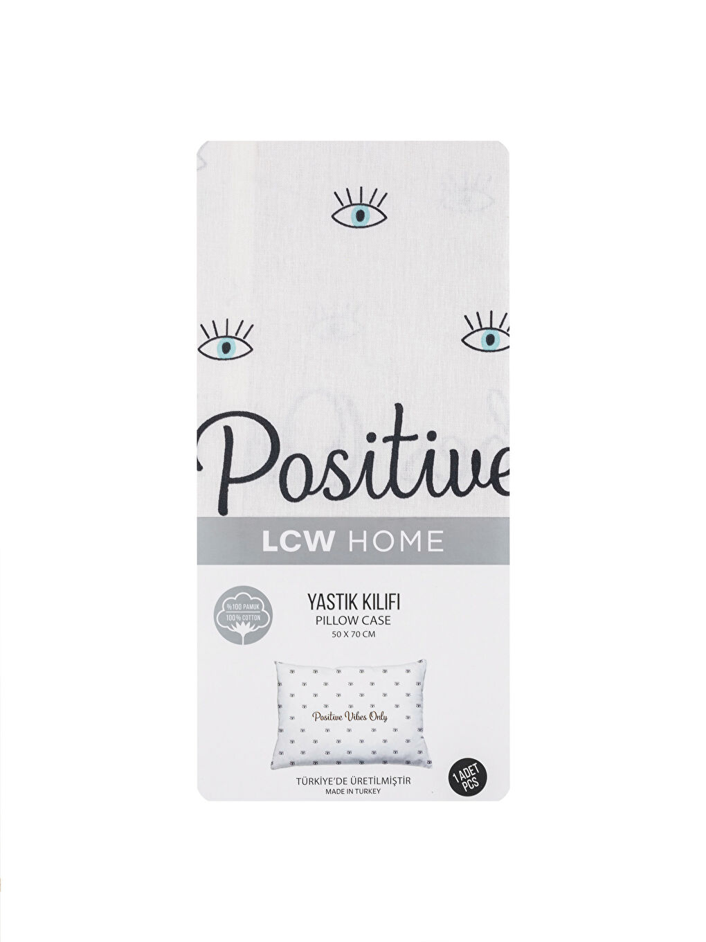 غطاء وسادة قطن بنقشة عين مقاس 50x70 سم-3