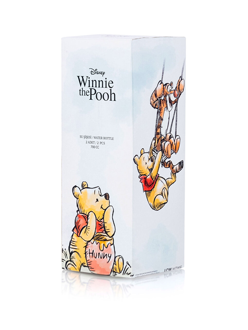 Karışık Winnie The Pooh Baskılı Bardak Kapaklı Cam Sürahi 700 ml-4