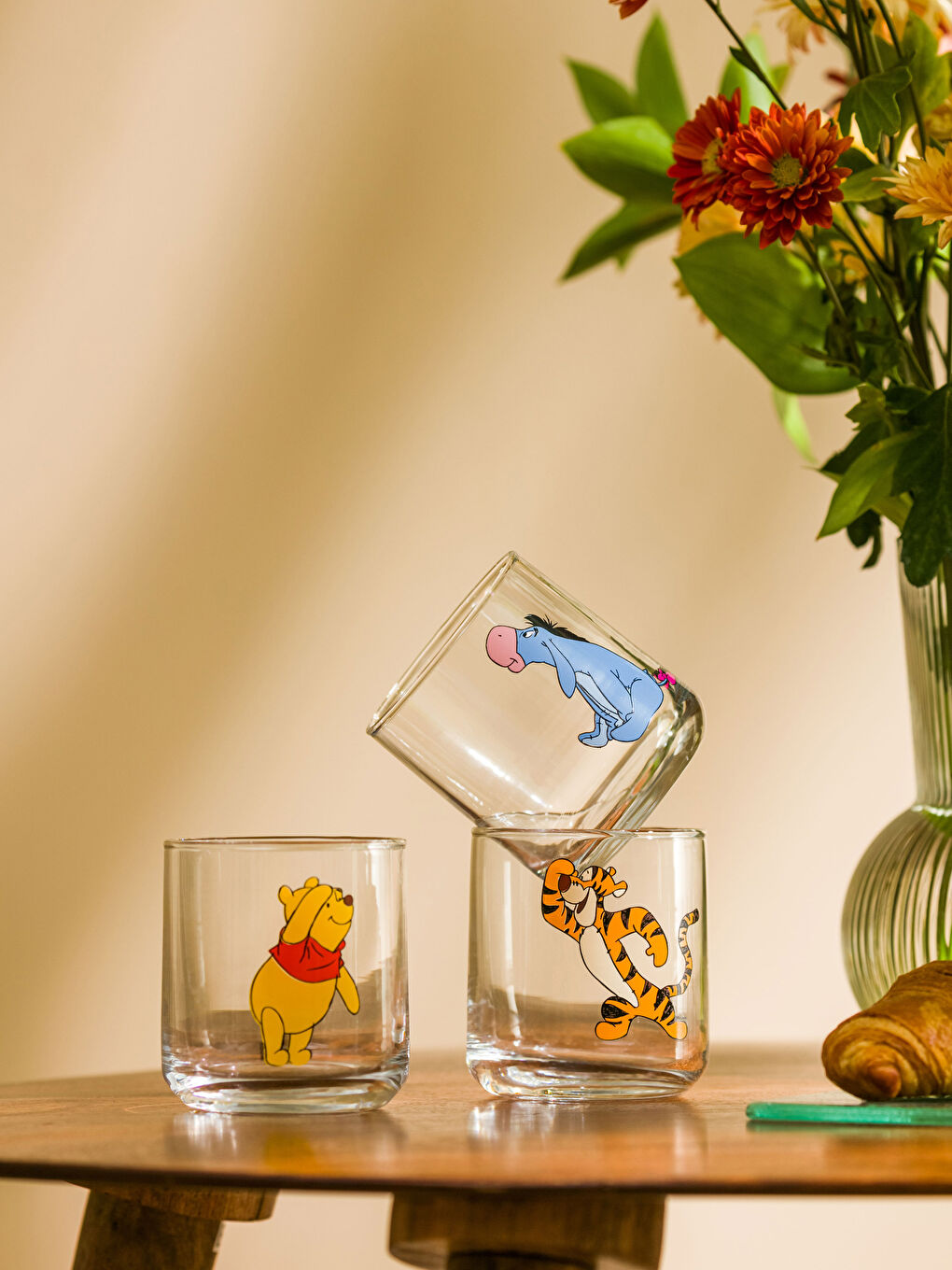 Karışık Winnie The Pooh Baskılı Bardak Seti 3'lü 260 ml-2
