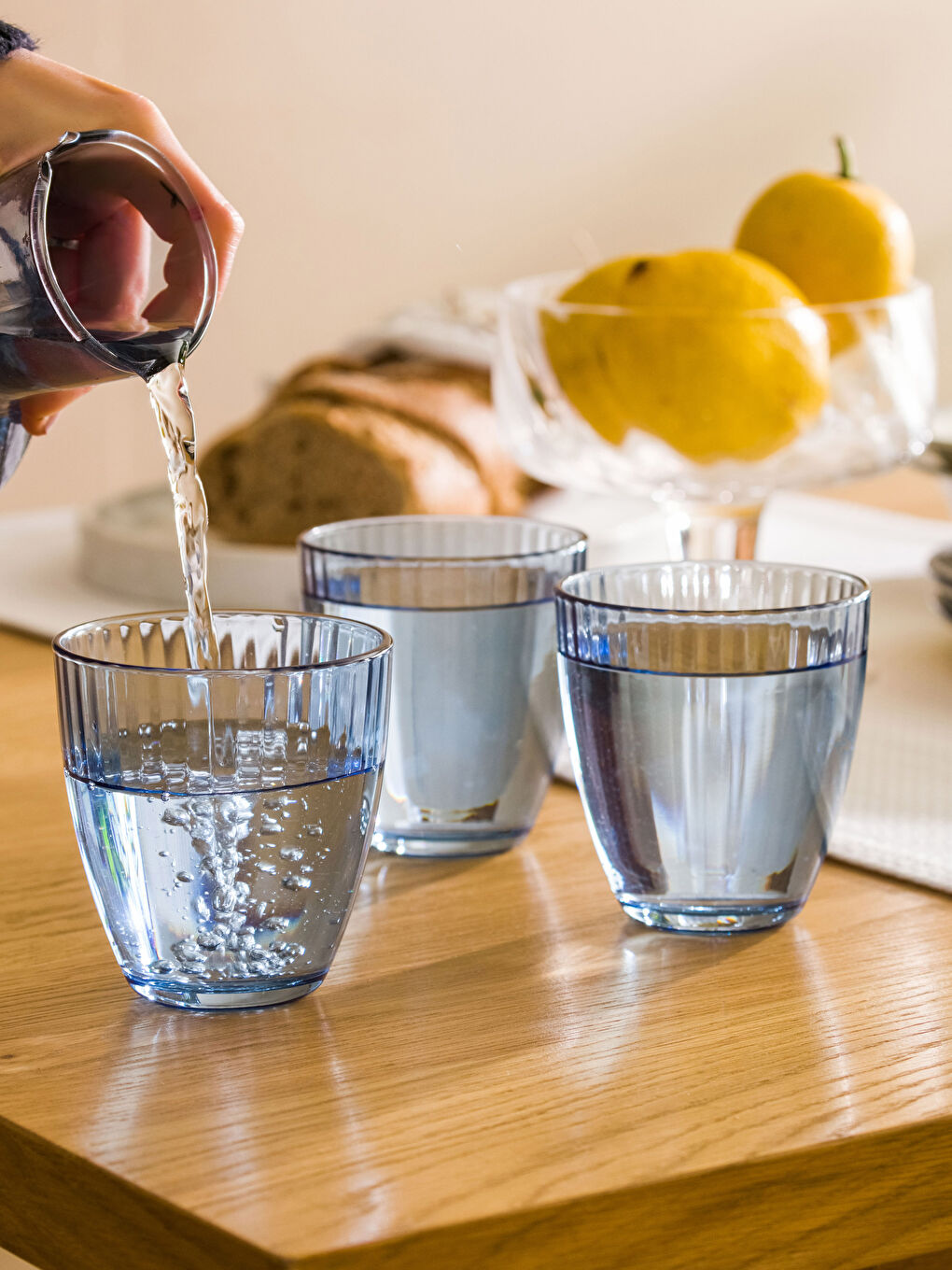 Pahar de Sticlă Plat 3 Buc 315 Ml