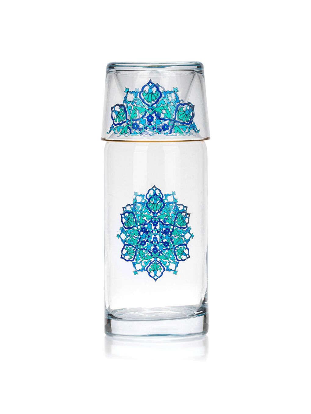 LCW HOME Glass Carafe Pitcher with Printed Glass Lid 700 Ml -S3GF83Z8-LQQ