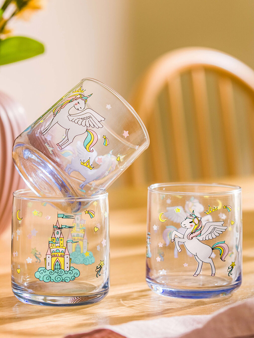 Karışık Baskılı Cam Bardak Seti 3'lü 260 ml-2