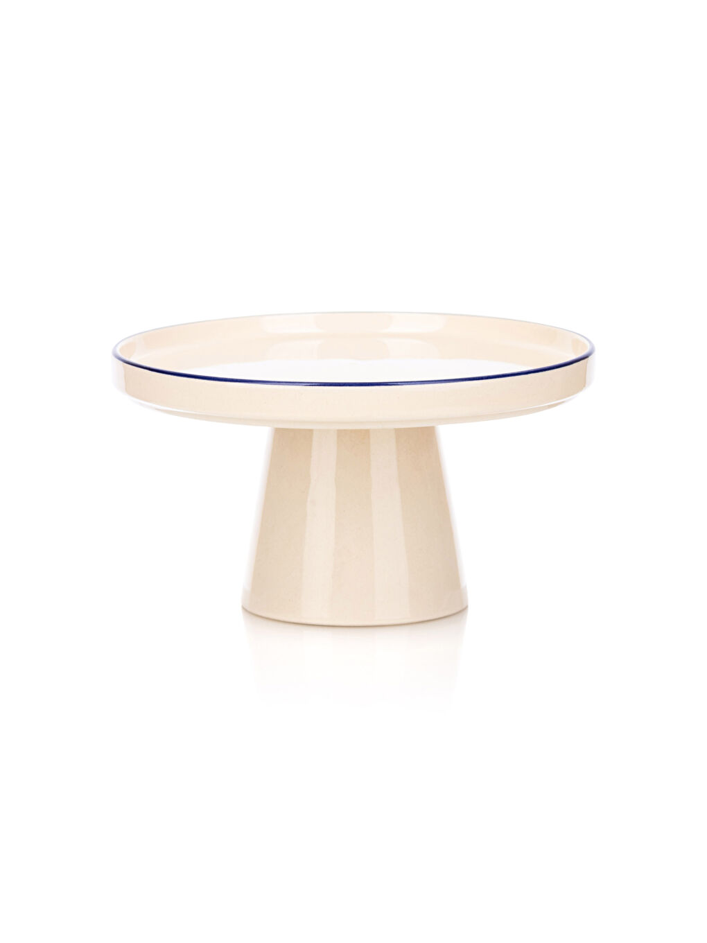 Lacivert Ayaklı Seramik Sunumluk 20 cm-3