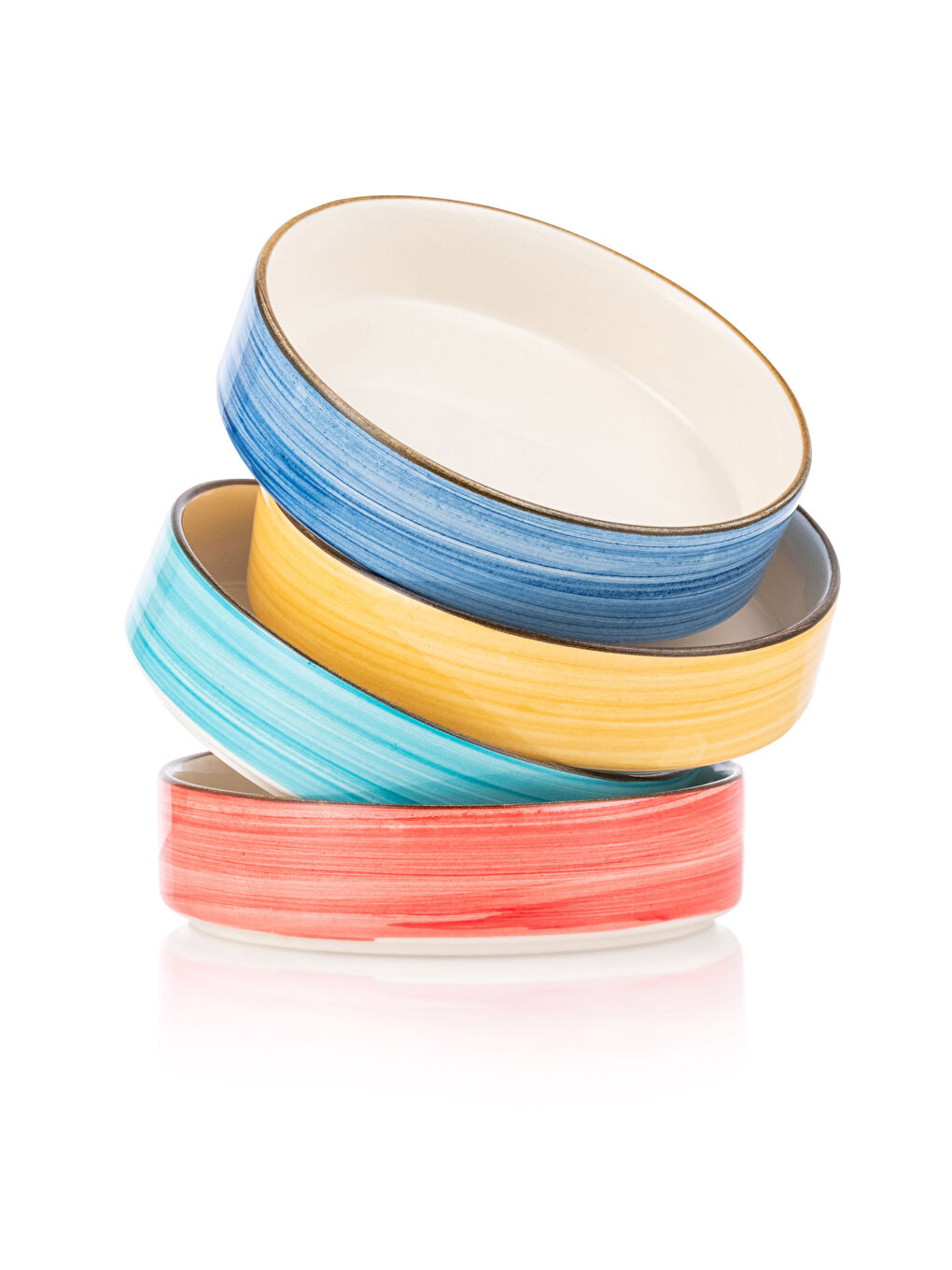 Karışık Renkli Seramik Çerezlik Kase Seti 4'lü-4