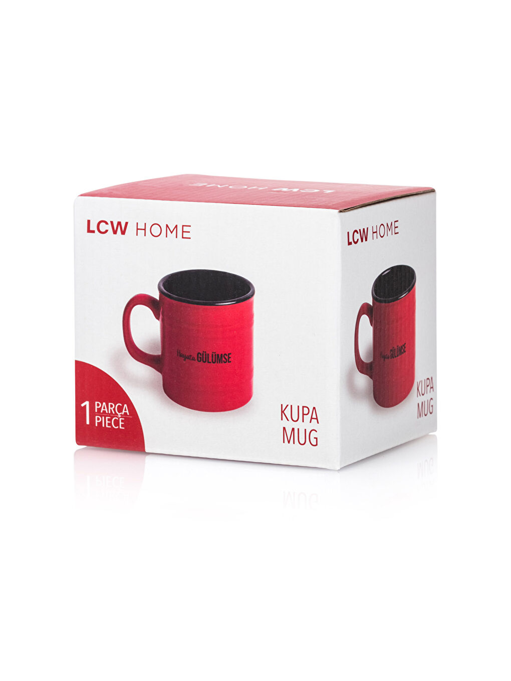 Kırmızı Baskılı Seramik Kupa 355 ml-3