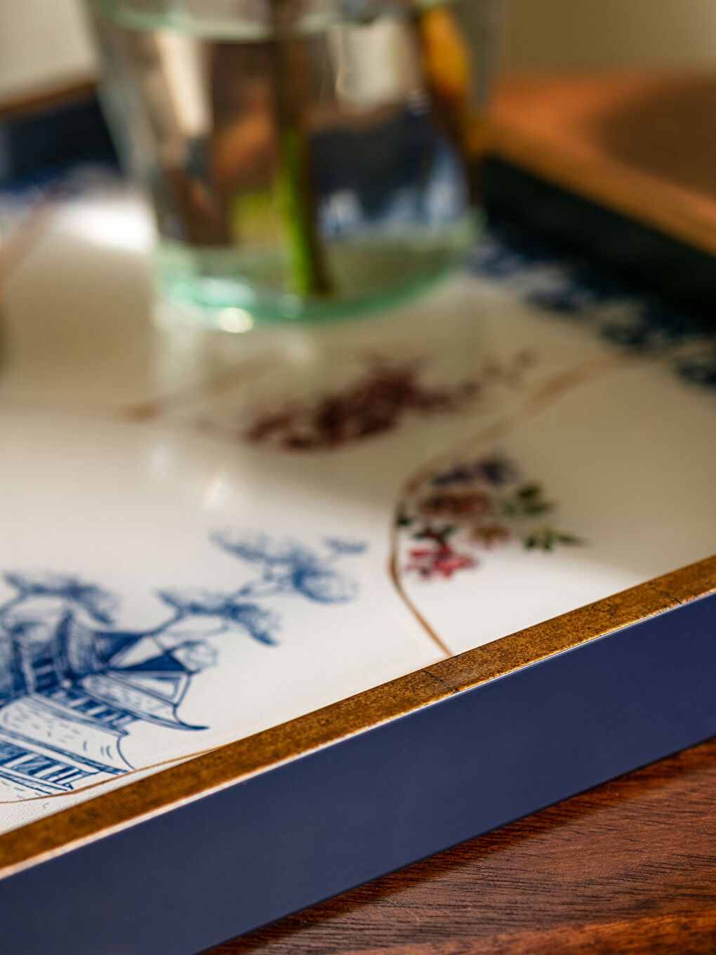 Karışık Baskılı Dekoratif Tepsi 33x33 cm-2