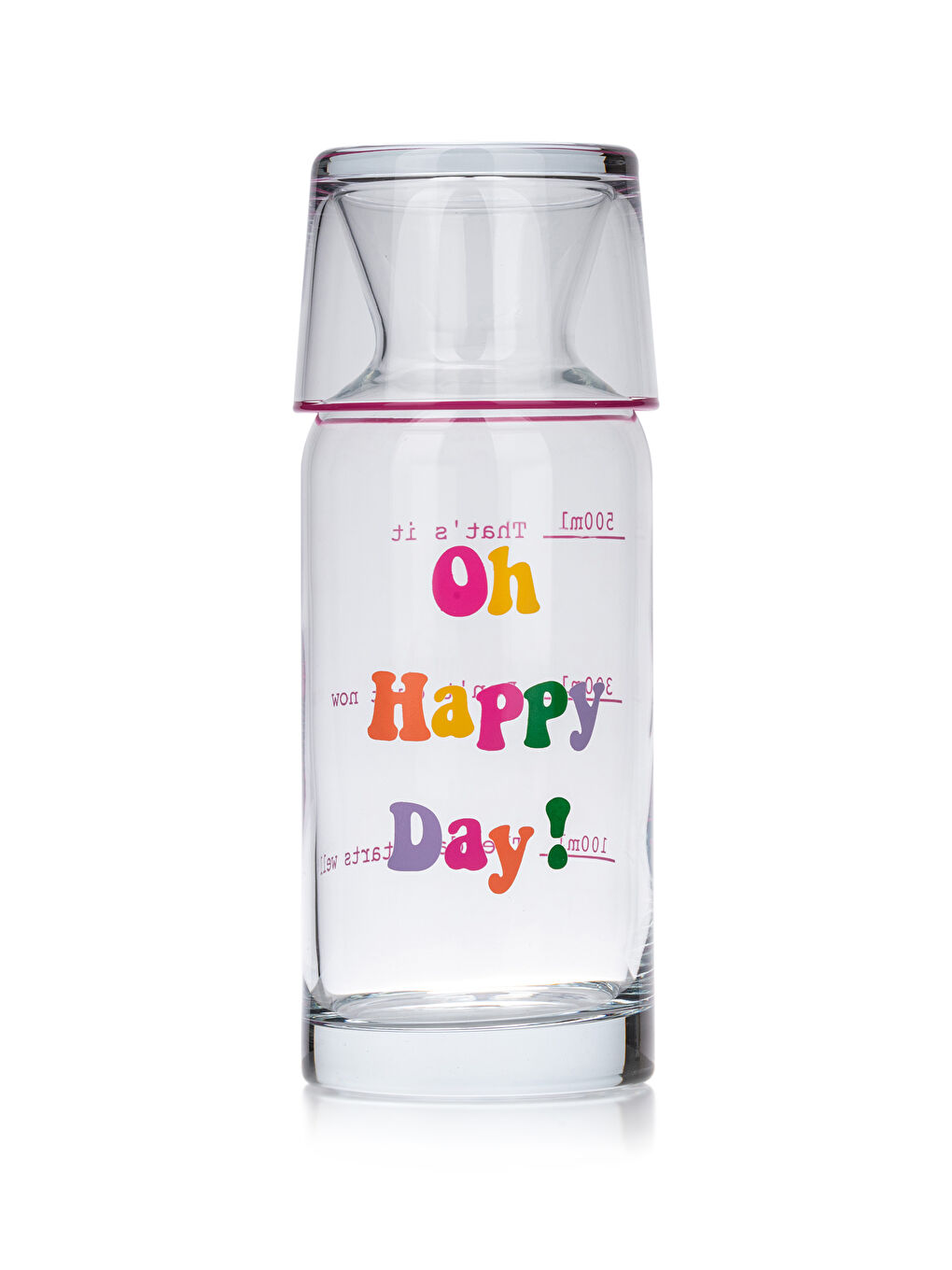 Karışık Yazı Baskılı Cam Sürahi 700 ml-6