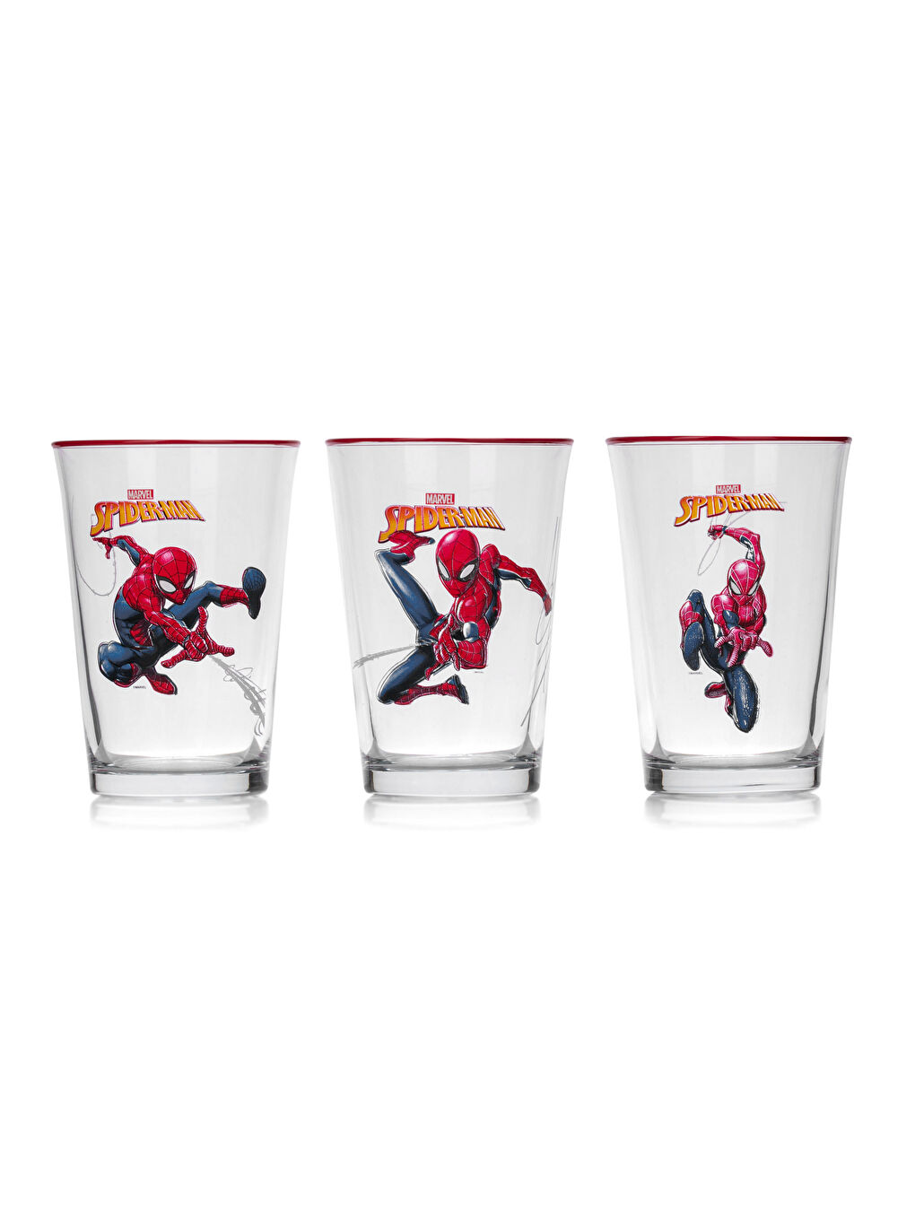 Spiderman Printed Glass Cup Set of 3 290 Ml-4