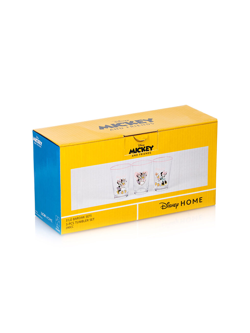 Karışık Minnie Mouse Baskılı Cam Bardak Seti 3'lü 290 ml-3