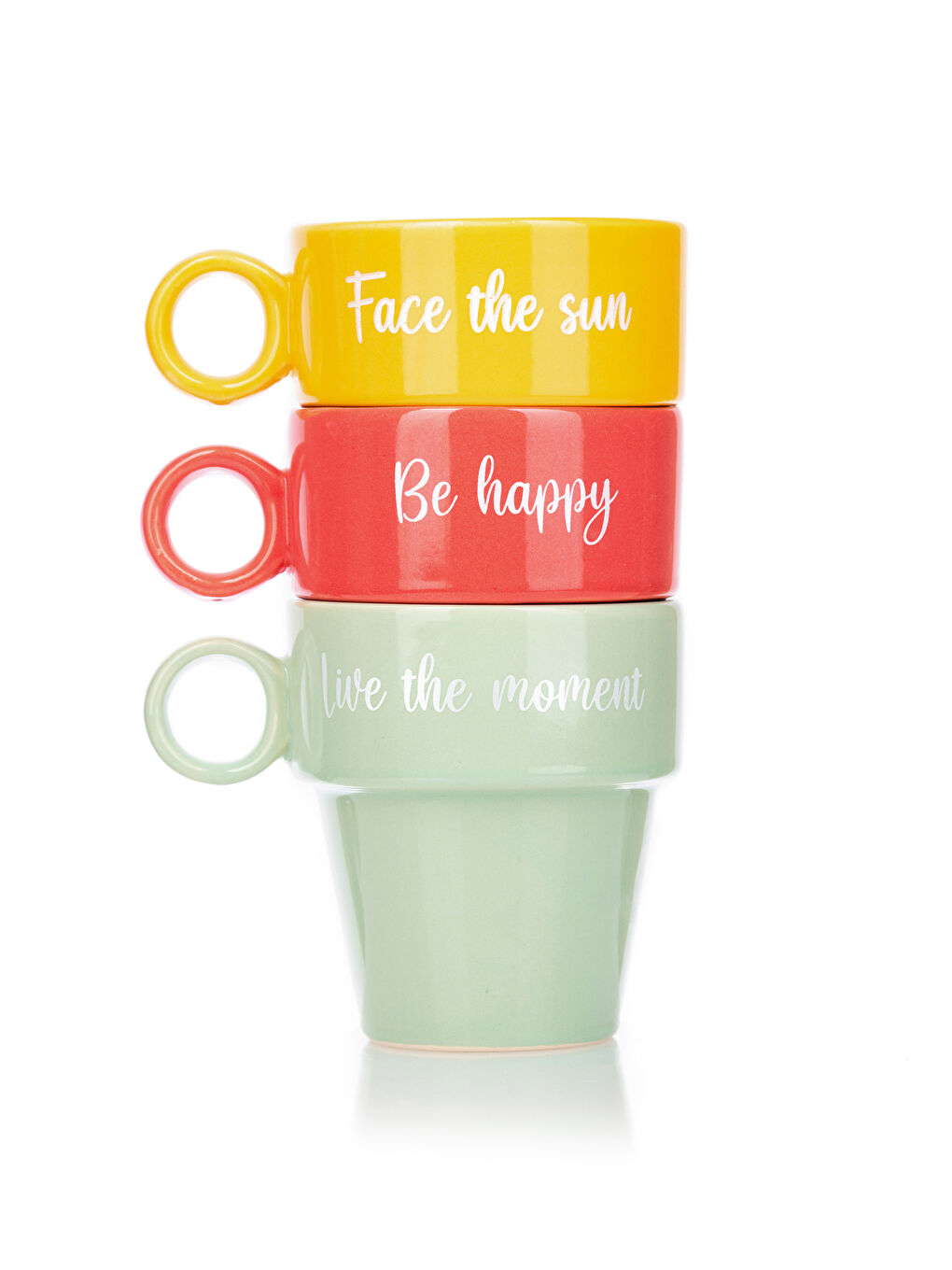 LCW HOME Karişik Yazı Baskılı Seramik Kupa Bardak 3 'lü Set - 5