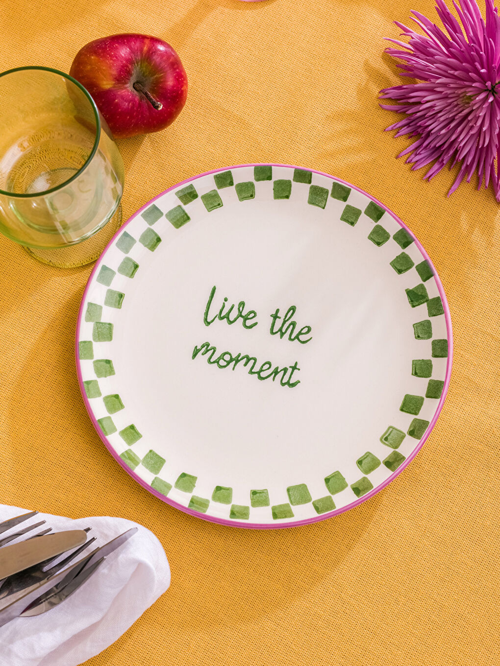 Set Farfurii pentru Tort din Ceramică Imprimată, Pachet de 4-4