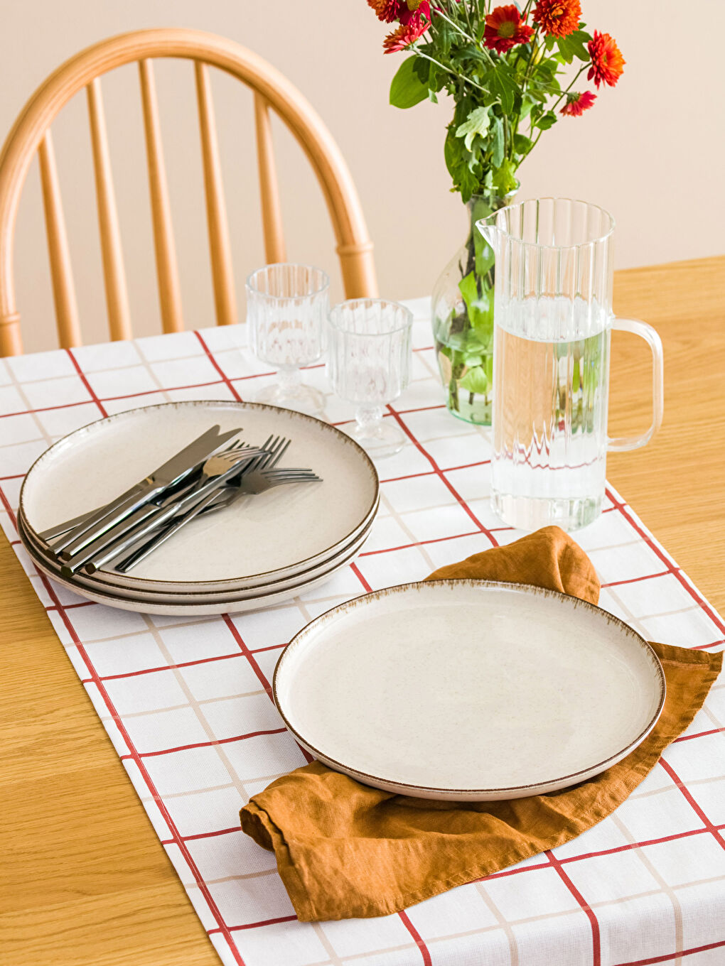 LCW HOME Porzellan Pasta Teller Set, 4-teilig -S3GL87Z8-V4G
