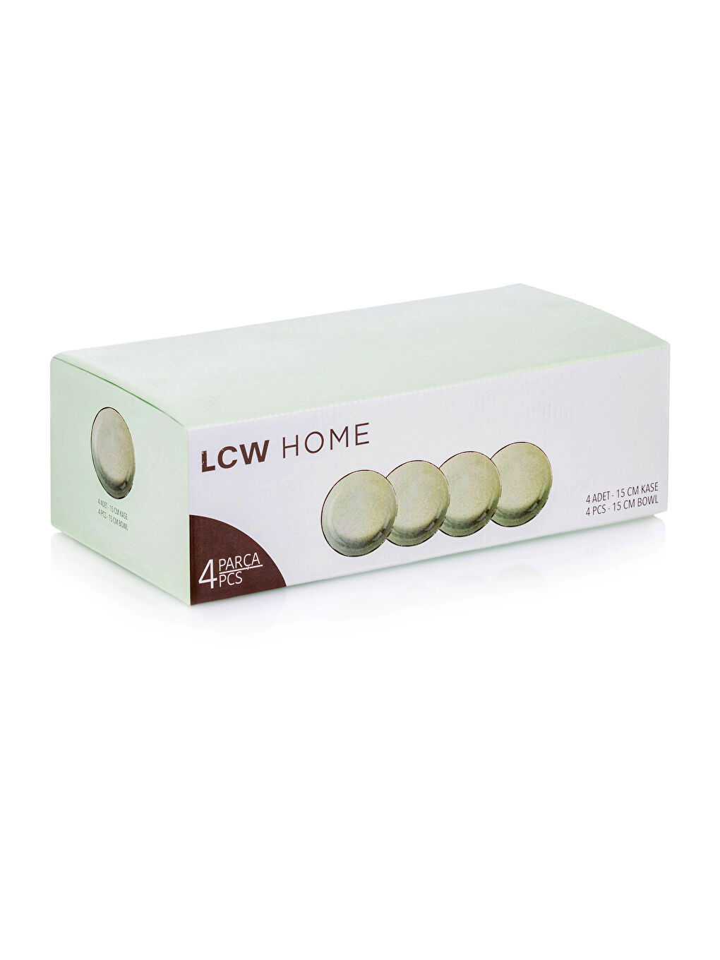 Yeşil Düz Seramik Kase Seti 4'lü-3