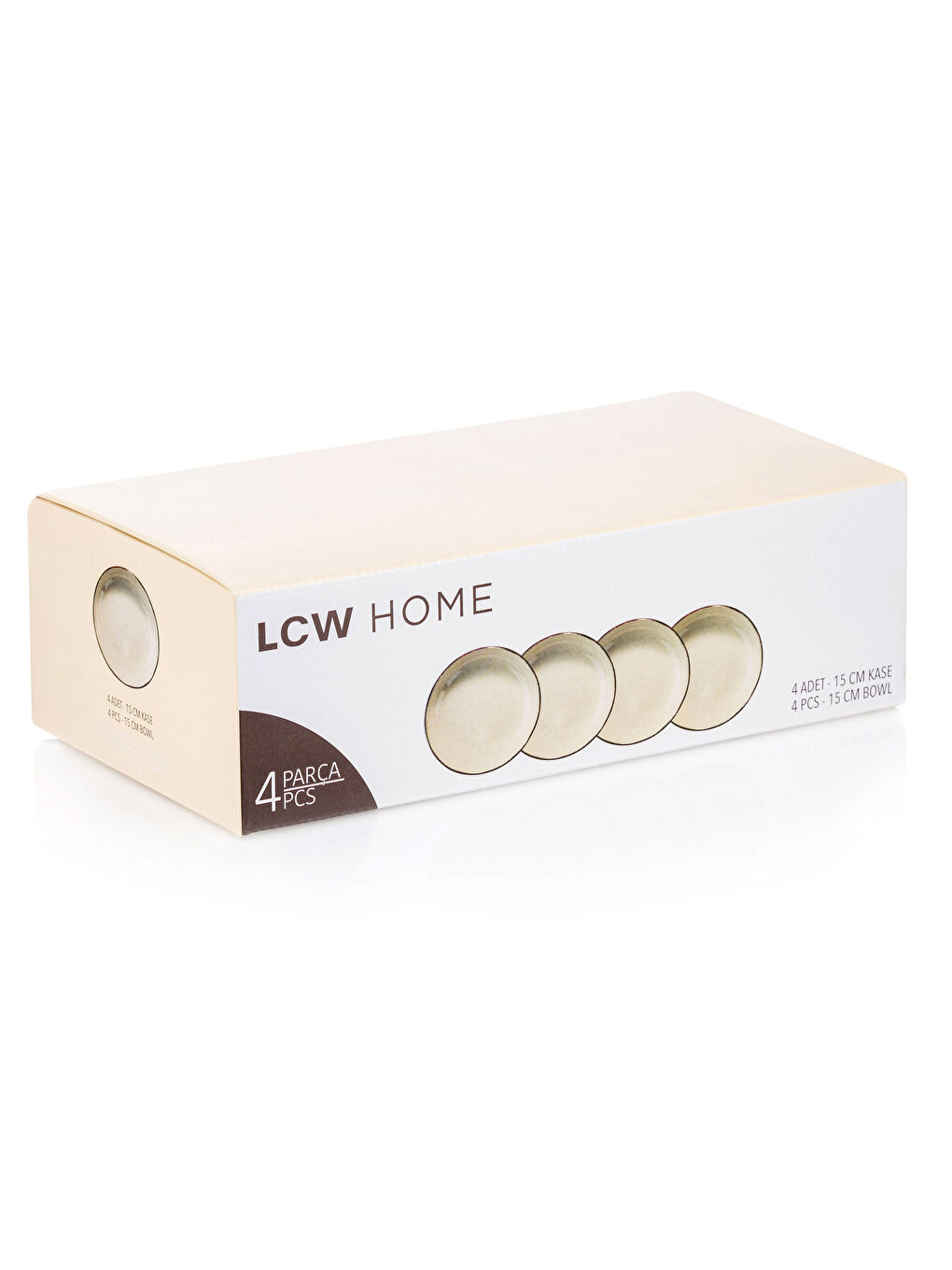 Bej Düz Seramik Kase Seti 4'lü-3