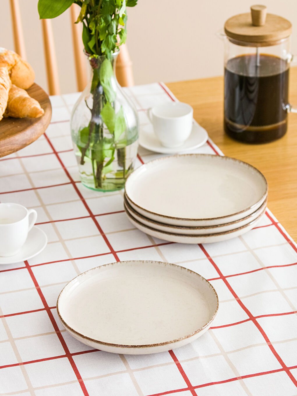 Plain Porcelain Serving Plate Set of 4
