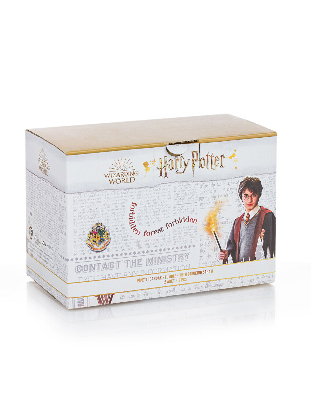 LCW HOME Harry Potter Printed Straw Cup 2 Pack 450 Ml -S3GN69Z8-F9C