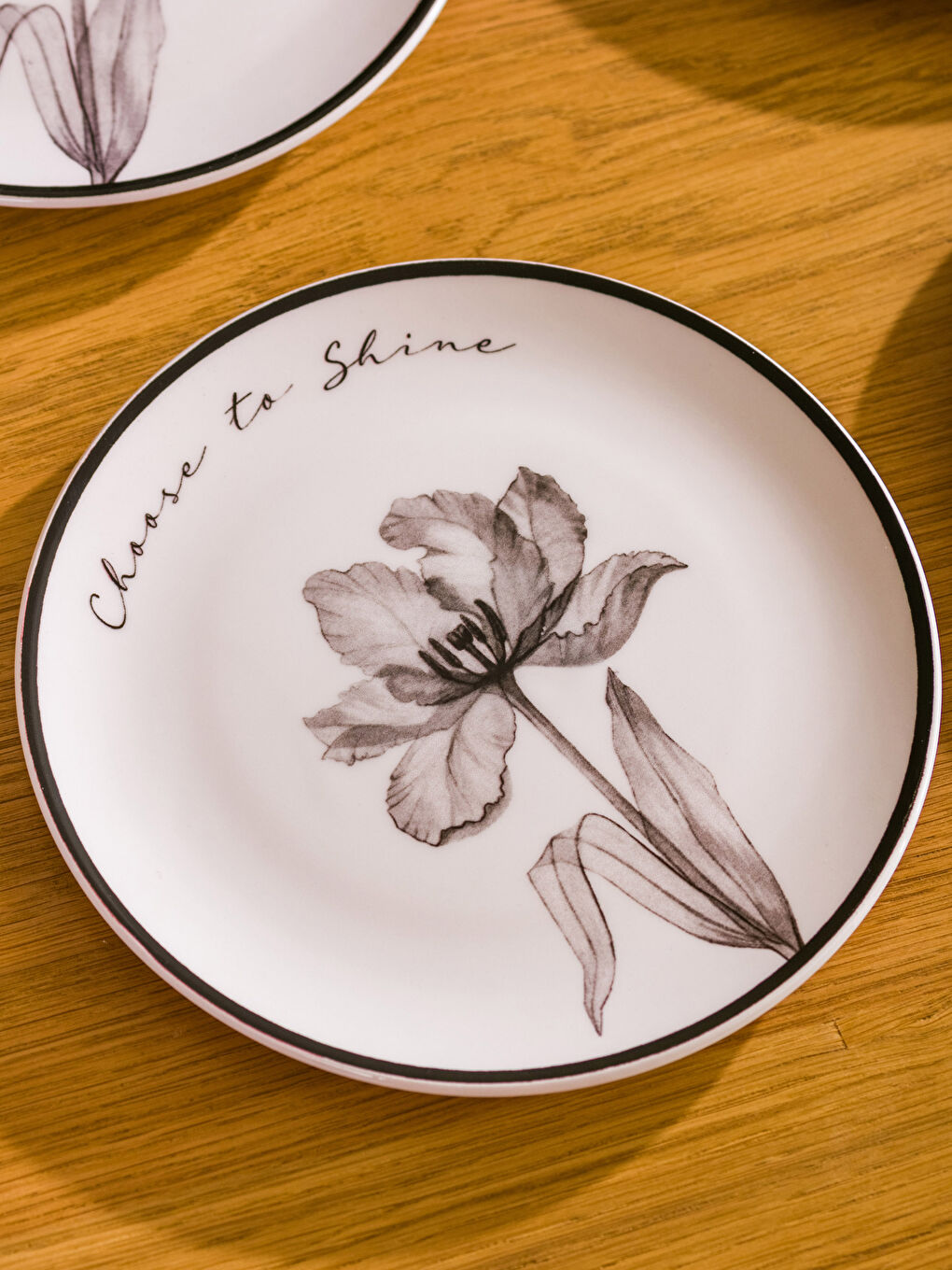 Set Farfurii pentru Tort din Ceramică Imprimată, Pachet de 4-2