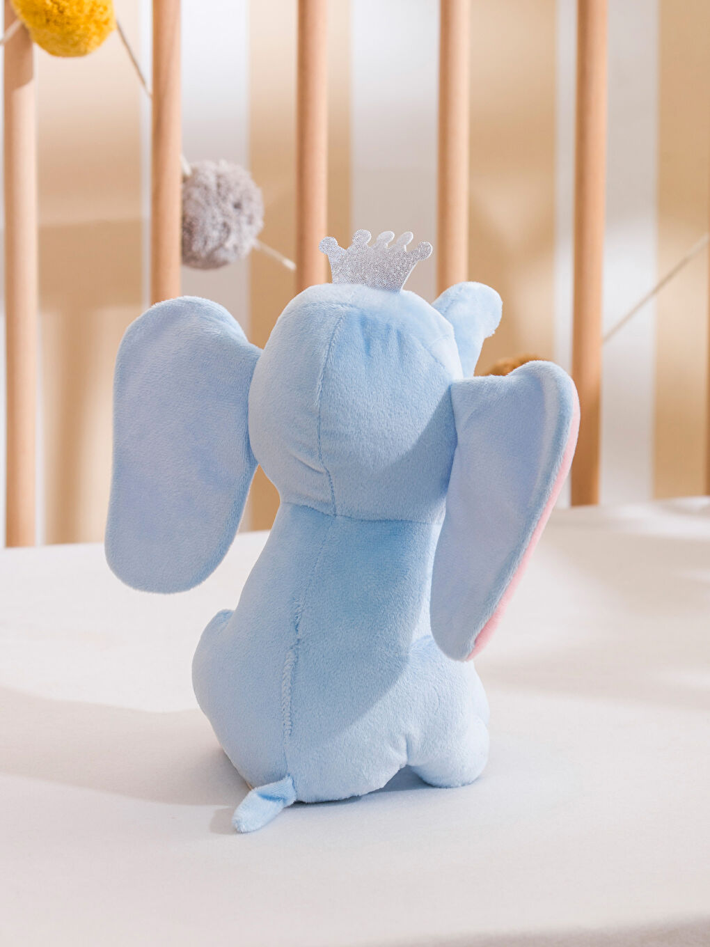 Elephant Embroidered Plush Stuffed Baby Pillow 30 Cm-3