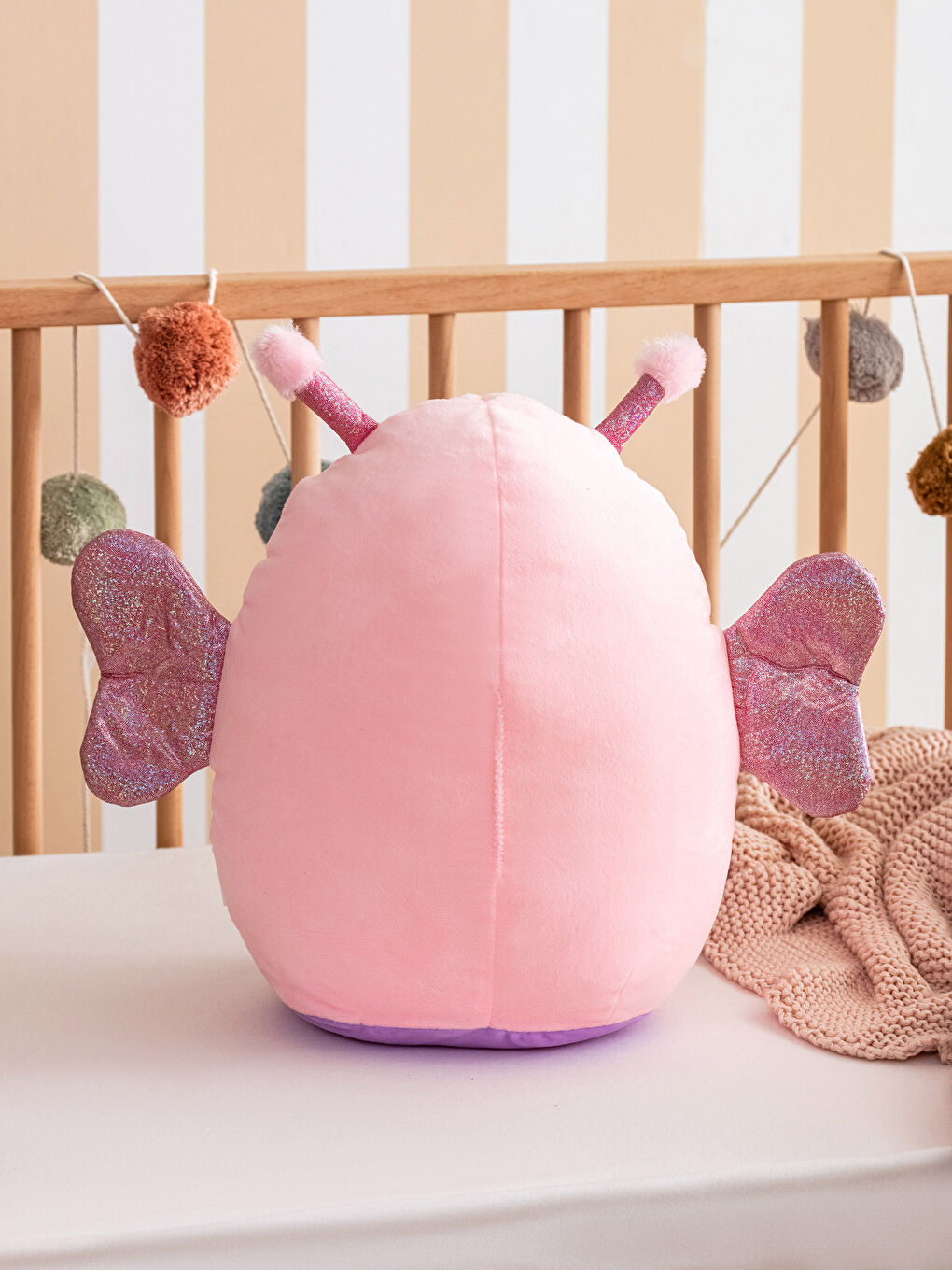 Pelüş Nakışlı Dolgulu Bebek Kırlent-1