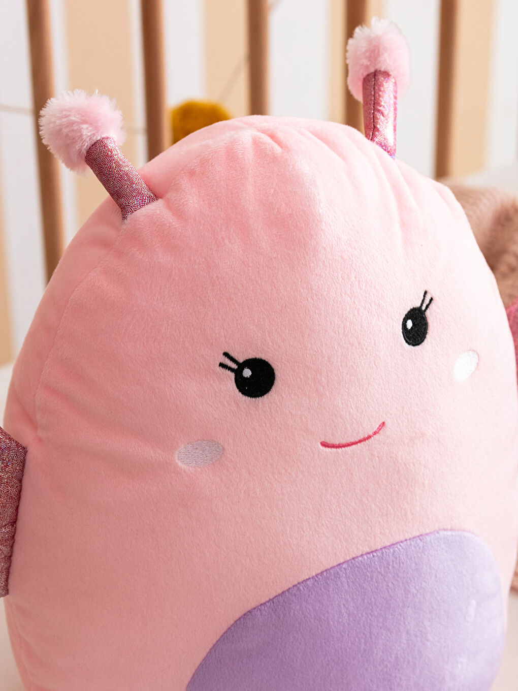 Pelüş Nakışlı Dolgulu Bebek Kırlent-2