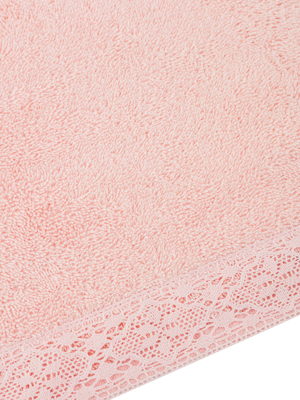 Lace Detailed Cotton Hand Towel 30x50 Cm-3