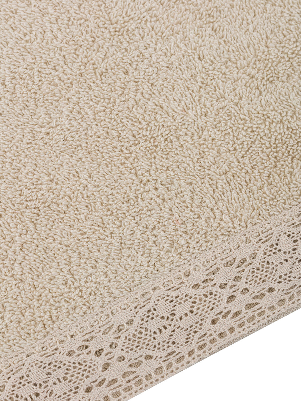 Lace Detailed Cotton Hand Towel 30x50 Cm-3