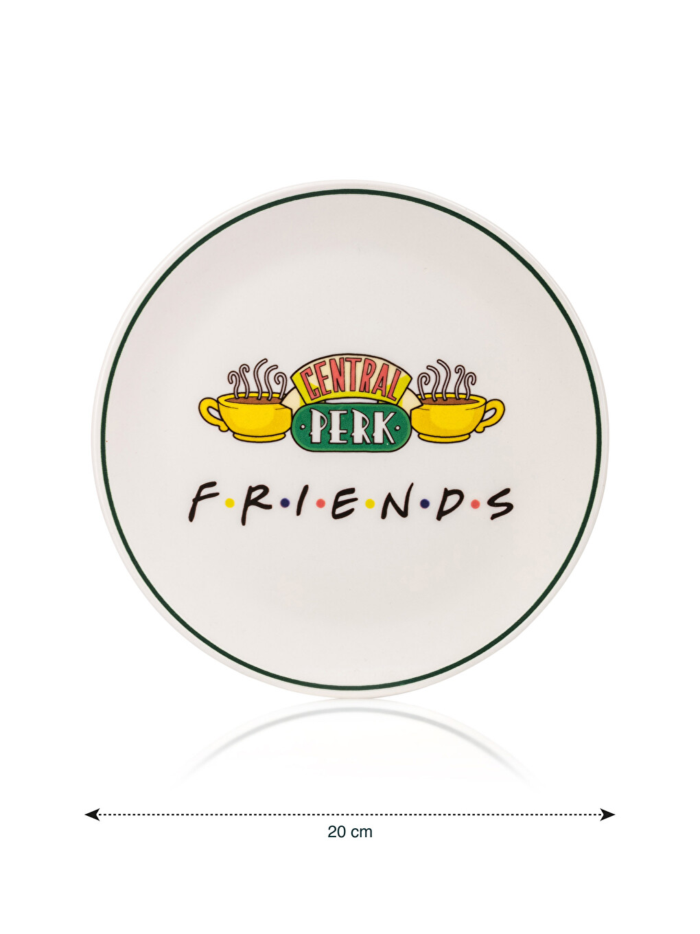 Karışık Friends Baskılı Seramik Pasta Tabağı 20 cm-3