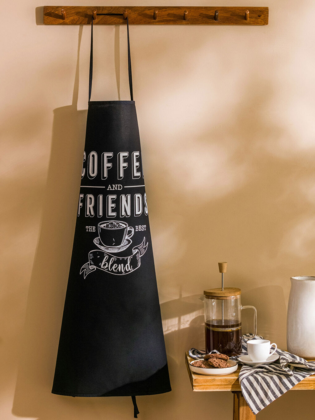 Siyah Baskılı Mutfak Önlüğü