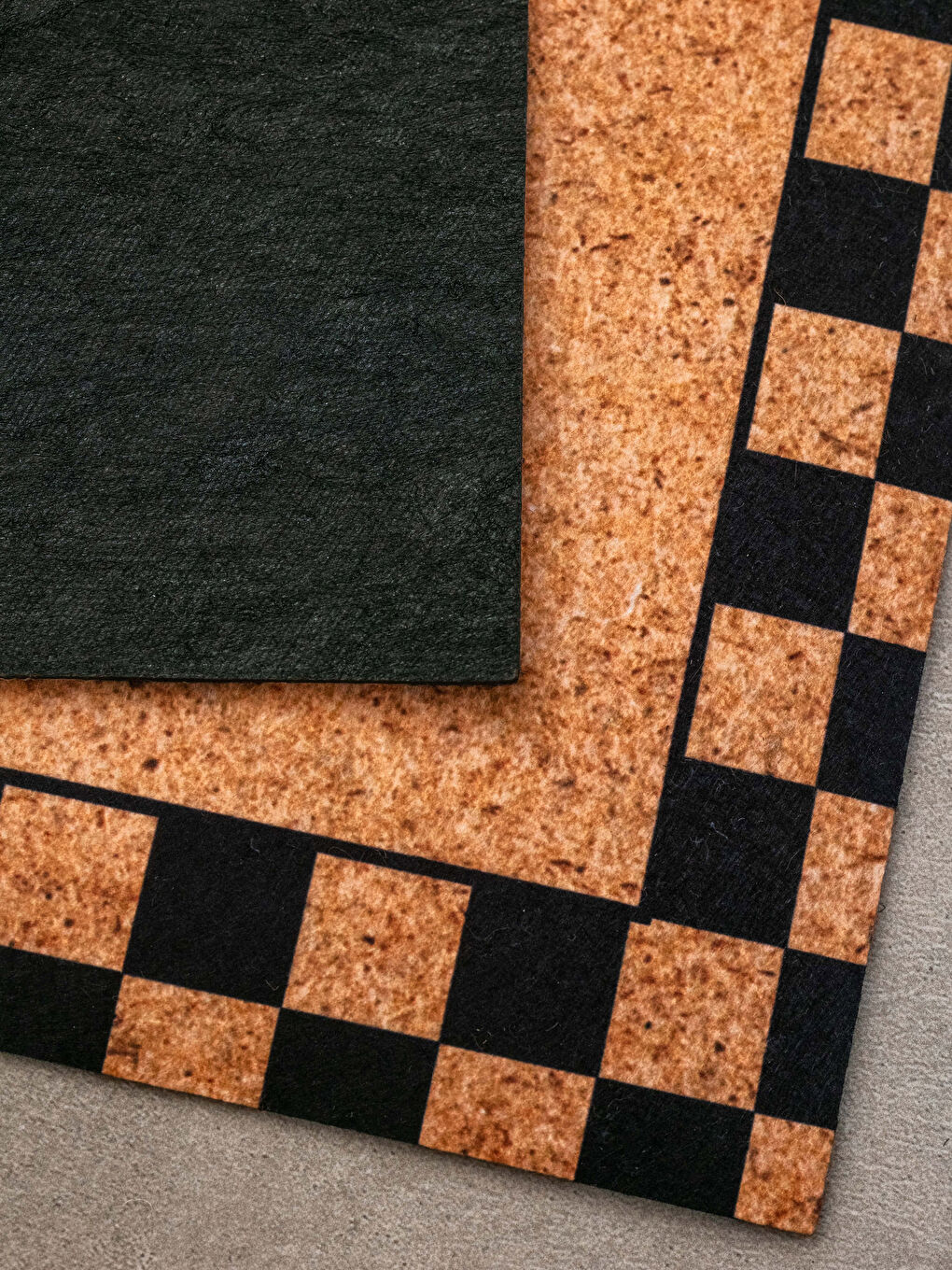 Siyah Baskılı Kapı Önü Paspası 45x75 cm-2