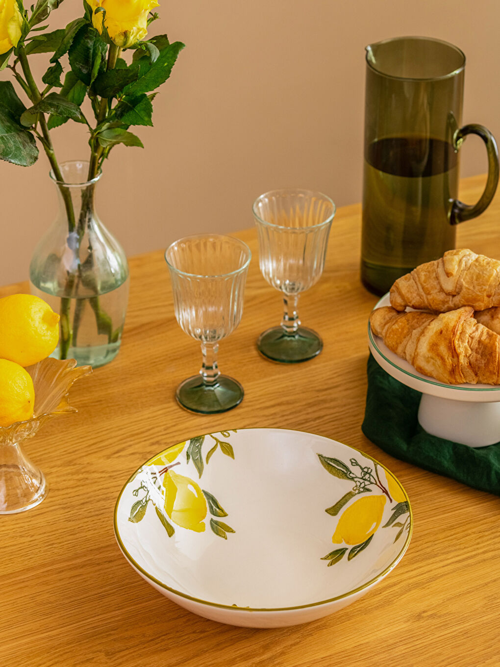 Karışık Baskılı Seramik Sunum Tabağı 26 cm