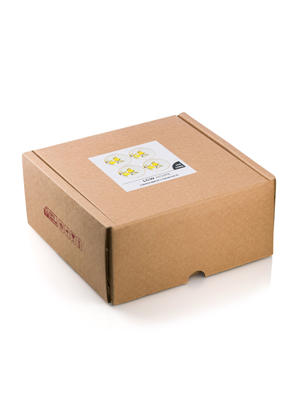 Set Farfurii pentru Tort din Ceramică Imprimată, Pachet de 4-3