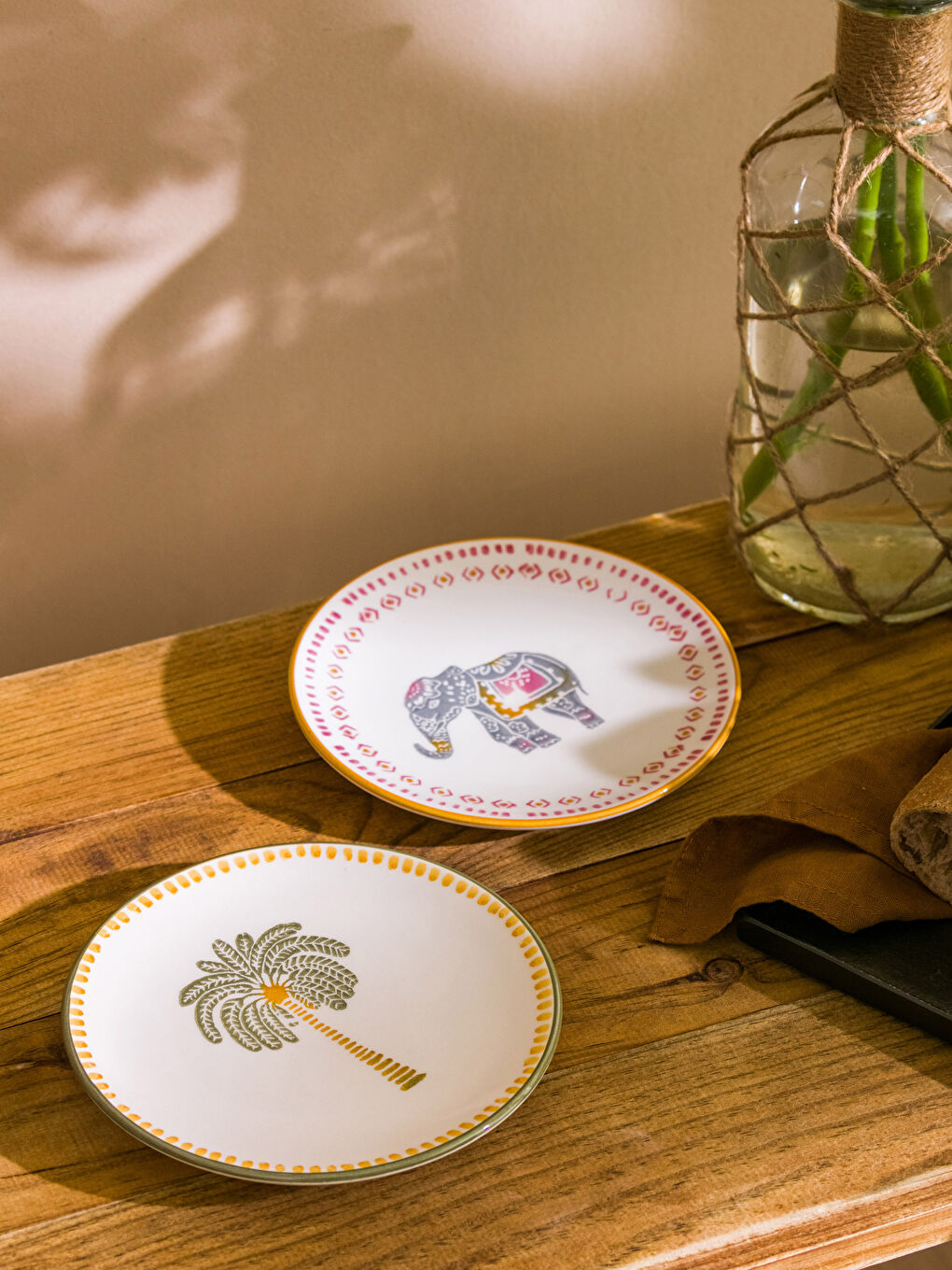 Set Farfurii pentru Tort din Ceramică Imprimată, Pachet de 4-1