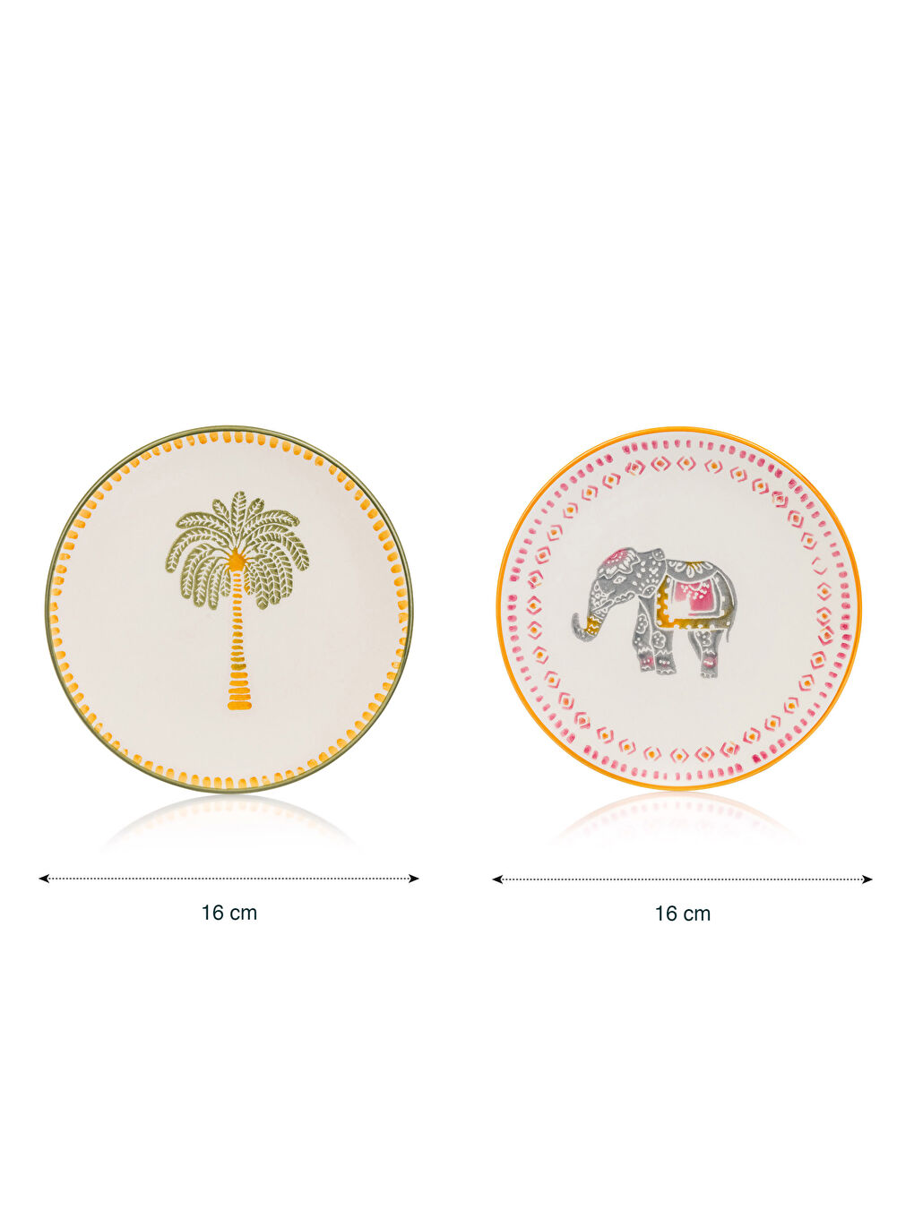 Set Farfurii pentru Tort din Ceramică Imprimată, Pachet de 4-3