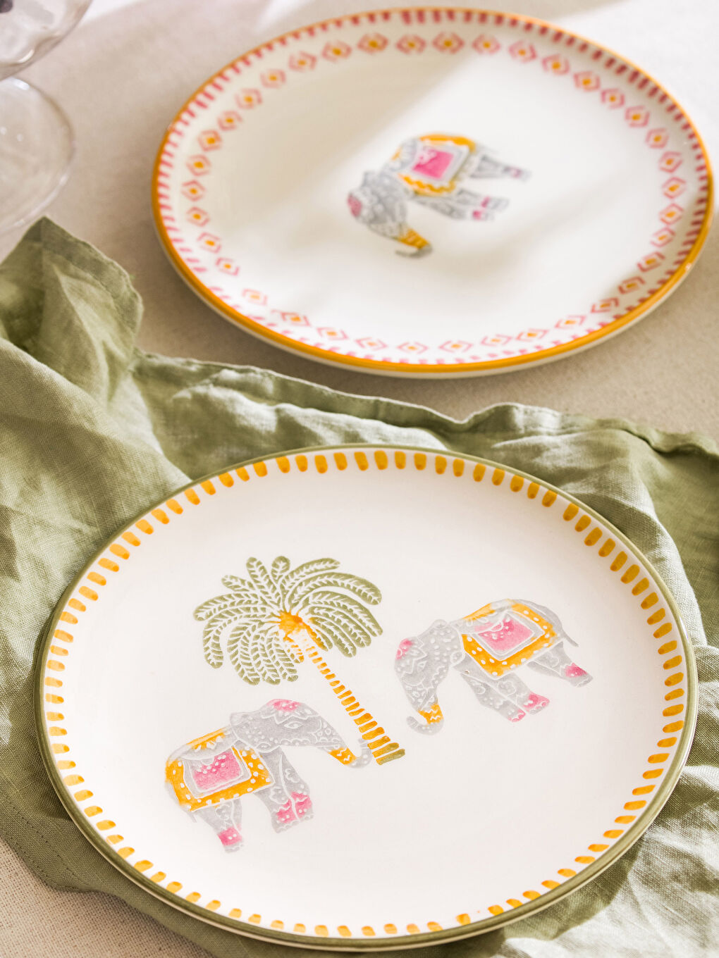 Lot de 4 Assiettes à Gâteau en Céramique Imprimées-2