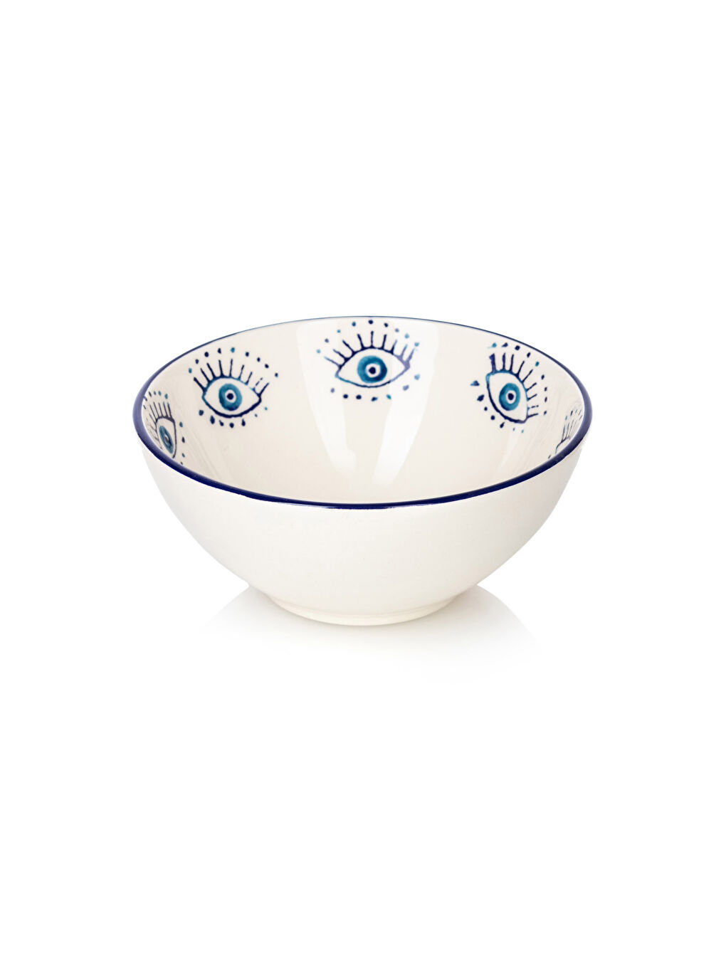 Mavi Göz Baskılı Seramik Kase 15 cm-5