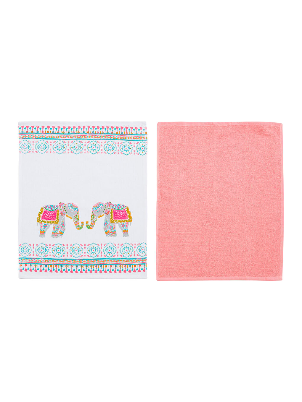 Elephant Printed Tea Towel 2 Pack 40x50 cm-4